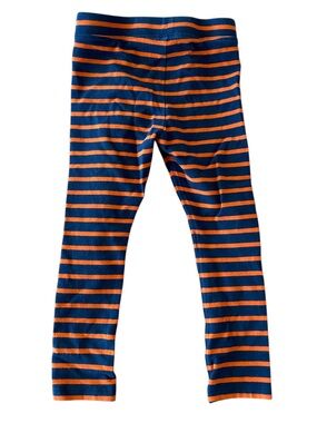 Vineyard Vines Kids Navy and Orange Striped Leggings